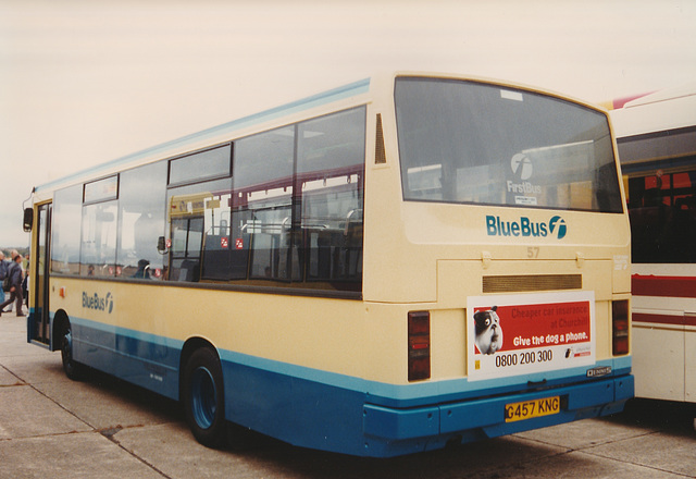 First Blue Bus 57 (G457 KNG) at Showbus, Duxford – 29 Sep 1996 First Blue Bus 57 (G457 KNG) at Showbus, Duxford – 29 Sep 1996