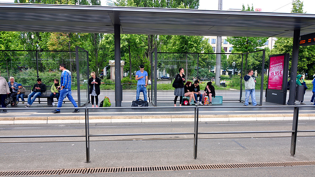 Leipzig 2015 – Tram stop Hauptbahnhof