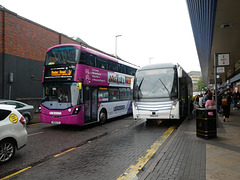 First Leicester Citybus 35168 (SK16 GTZ) and Skills BX16 CGV in Leicester - 27 July 2019 (P1030316)