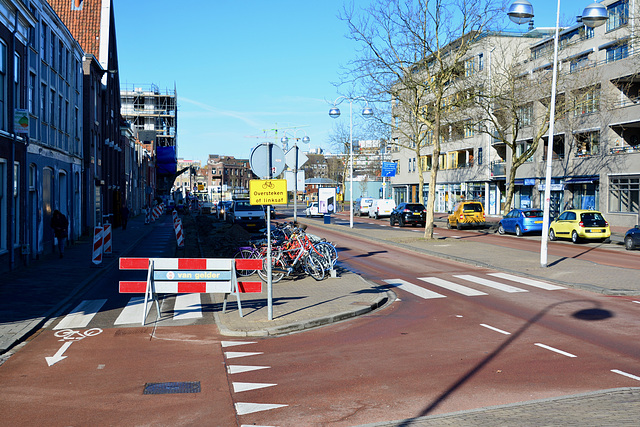 Work on the bicycle path