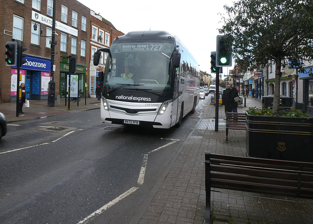 Ambassador Travel (National Express contractor) 305 (BV72 XFB) in Newmarket - 12 Dec 2023 (P1170154)