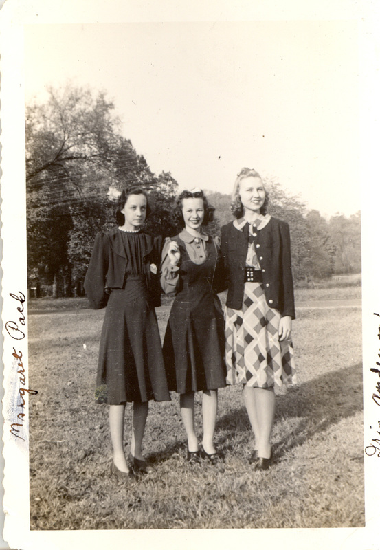 Betty with high school pals, 1941