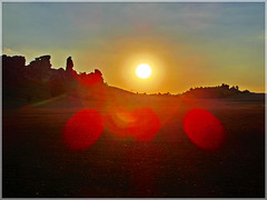 Königstein und Sonnenuntergang