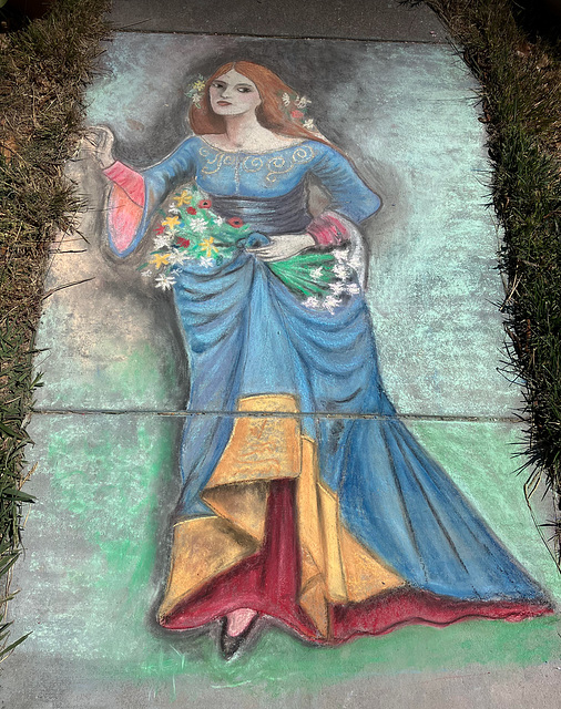 Pandemic chalk: Ophelia (3)