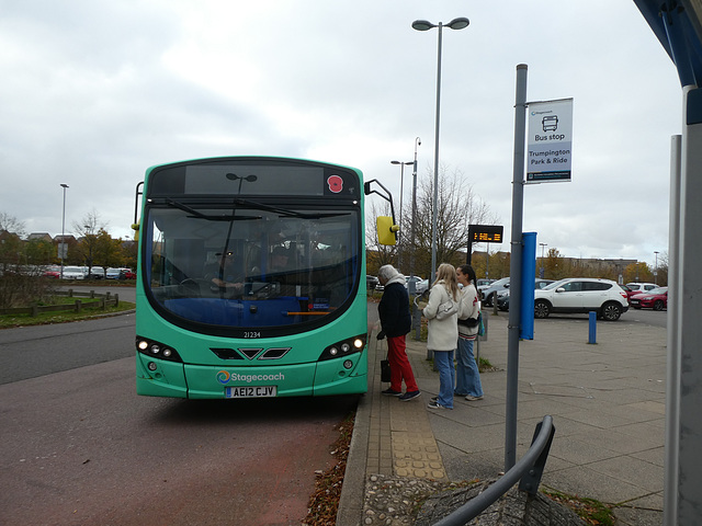 Stagecoach East 21234 (AE12 CJV) at Trumpington P&R, Cambridge - 14 Nov 2024 (P1200297) Stagecoach East 21234 (AE12 CJV) at Trumpington P&R, Cambridge - 14 Nov 2024 (P1200297)