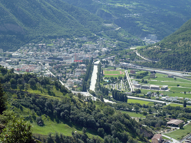 Blick auf einen teil von Visp