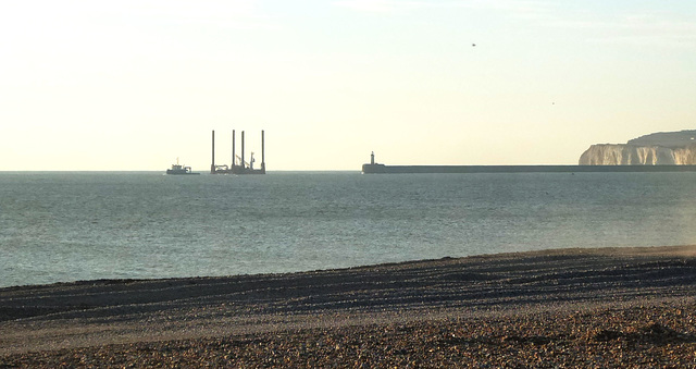 Rig being towed out of Newhaven 7 11 2020