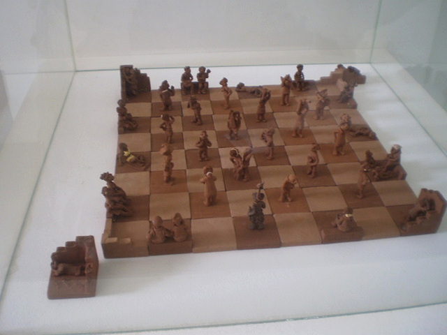 Chess board.