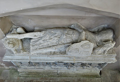 erwarton church, suffolk  (43) tomb effigy of a late c13 knight, perhaps sir bartholomew daviller +1287