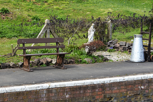 Bench at Hampton Loade Station.