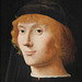 Detail of a Portrait of a Young Man by Antonello da Messina in the Metropolitan Museum of Art, September 2021