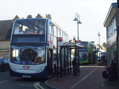 DSCF5663 Buses in Market Street, Ely - 8 Dec 2018