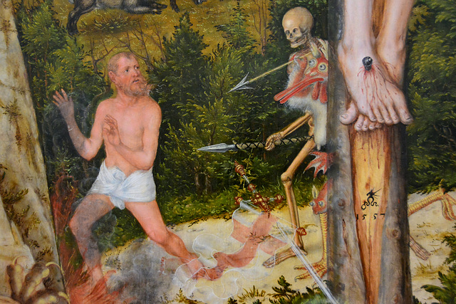 Leipzig 2015 – Museum der bildenden Künste – Detail from the Allegory of the Salvation by Lucas Cranach the Younger