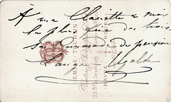 Delphine Ugalde's autograph at the back