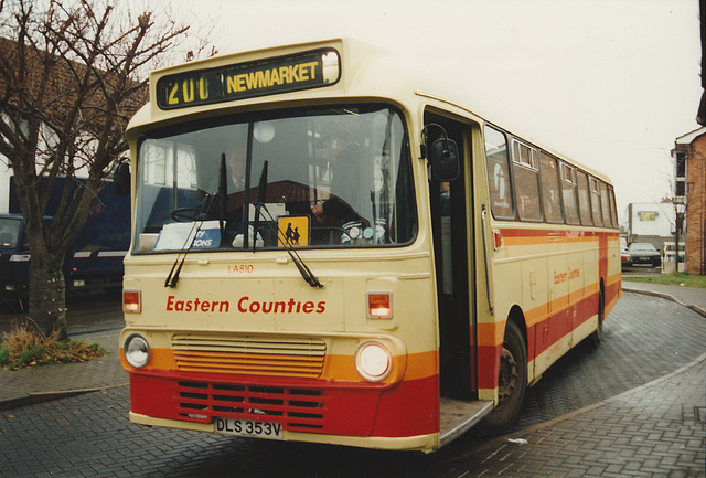 First Eastern Counties LA810 (DLS 353V) in Mildenhall - 1 Dec 1995