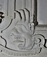 bovey tracey church, devon, detail of c17 tomb of nicholas eveleigh +1618 (4)