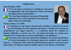 Umberto Eco sur l'espéranto, Paris Première et France Culture