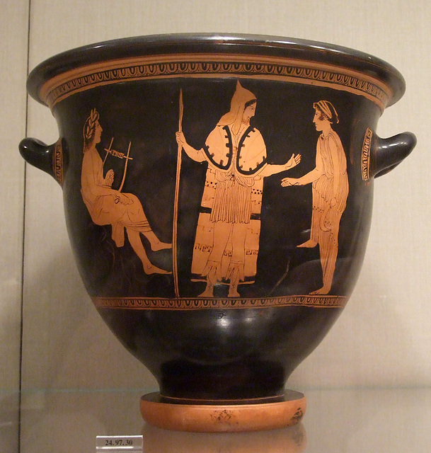 Terracotta Bell Krater Attributed to the Painter of London E497 in the Metropolitan Museum of Art, February 2012