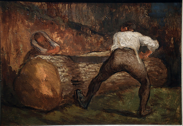 Les Bûcherons - Huile sur panneau de Jean-François Millet