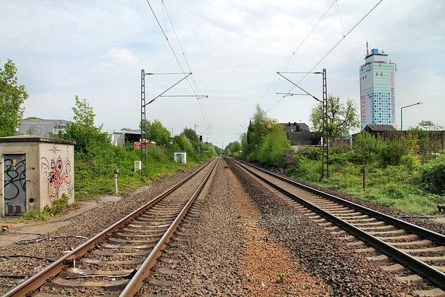 Die Hamm-Osterfelder Bahnstrecke am ehem. Bahnhof Herten / 22.04.2018