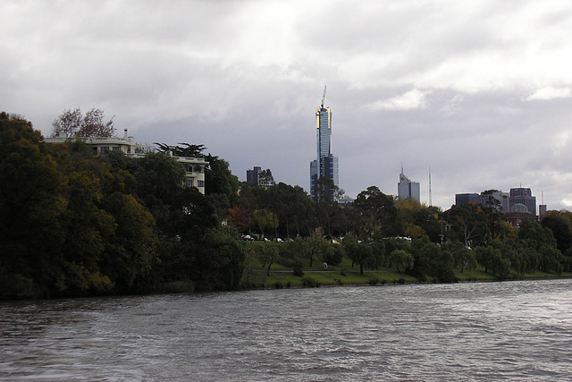 Yarra River View On A Cloudy Day