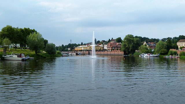 Hafenfontäne in der Hansestadt