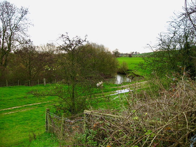 The River Anker passing close to the Coventry Canal