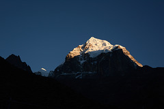 Sunrise over the Himalayas, Taboche Peak (6367m)