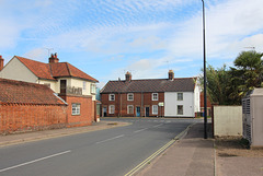 The Green Dragon Inn, Broad Street, and the corner of Popson Street, Bungay, Suffolk