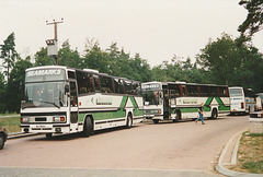 Seamarks Travel MJI 8662 (B544 BMH) and B817 BPP (B541 BMH, 9683 ML, 9569 KM, A531 STM) at Barton Mills - 6 Aug 1994