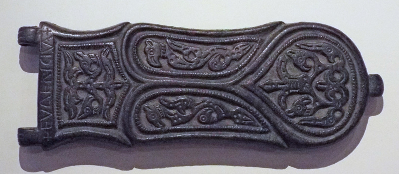 Lyre-Shaped Buckle Plate in the Archaeological Museum of Madrid, October 2022