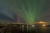 Northern lights and starry sky