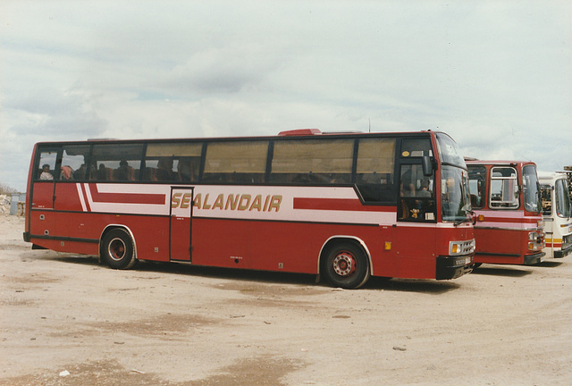 Sealandair and Bowen coaches at Red Lodge - 12 Aug 1989