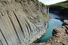 Iceland, Curved Basalt Columns in the Stuðlagil Canyon