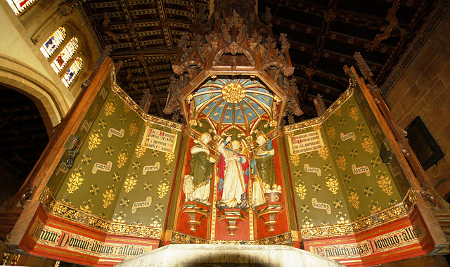 interior of Font Cover, Saint Helen's Church, Brant Broughton, Lincolnshire