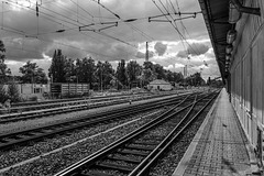 An dieser Stelle stand das Empfangsgebäude des Bahnhofs Gößnitz