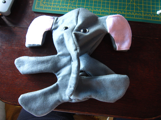 Slightly deflated elephant, but you can see he's almost finished