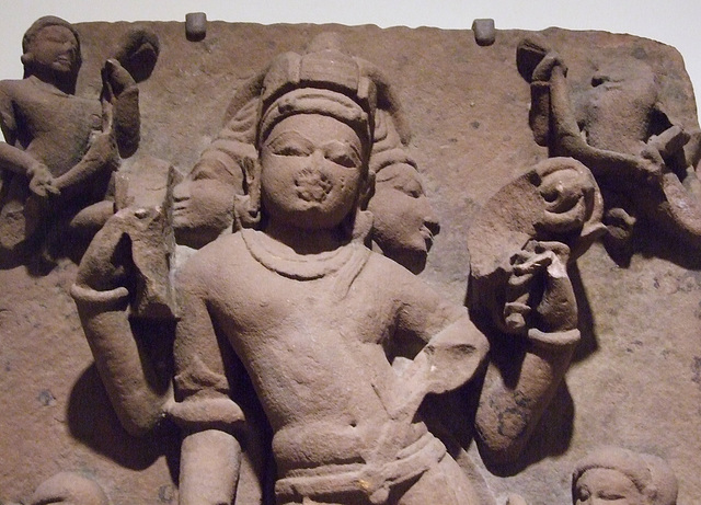 Detail of Karttikeya and Attendants in the Brooklyn Museum, May 2011