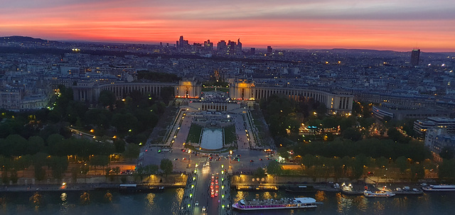 Sunset from the Eiffel tower