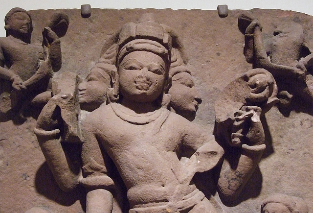 Detail of Karttikeya and Attendants in the Brooklyn Museum, May 2011