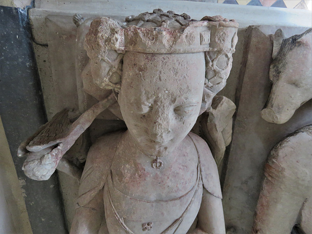 erwarton church, suffolk  (18) headress on c15 tomb attrib.to joan bacon+1435