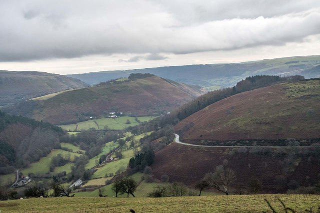 Looking into the valley