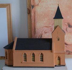 Model der Dorfkirche Carzig