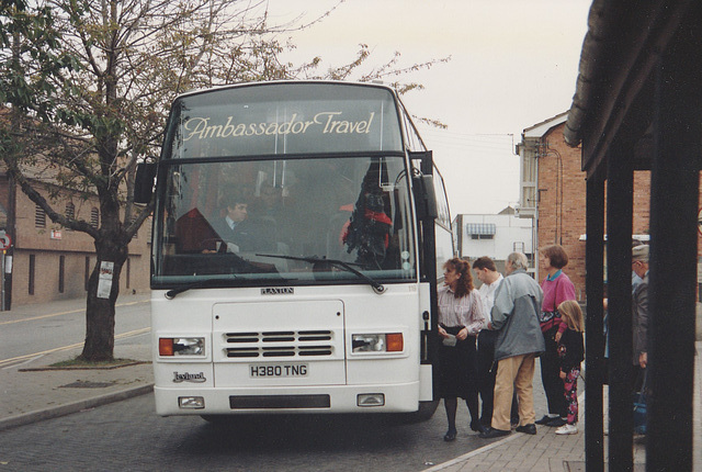 Ambassador Travel 119 (H380 TNG) at Mildenhall – 27 Oct 1991 (155-17) Ambassador Travel 119 (H380 TNG) at Mildenhall – 27 Oct 1991 (155-17)