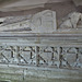 erwarton church, suffolk  (20) heraldry on a late c14 tomb chest under the unrelated effigy of a late c13 knight, perhaps sir bartholomew daviller +1287