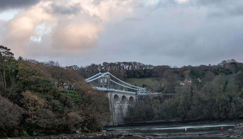 Menai bridge from Church Island.