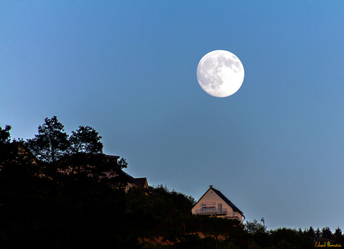 Vollmond über Triberg