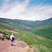Looking along William Clough from above Kinder Reservoir (Scan from July 1991)