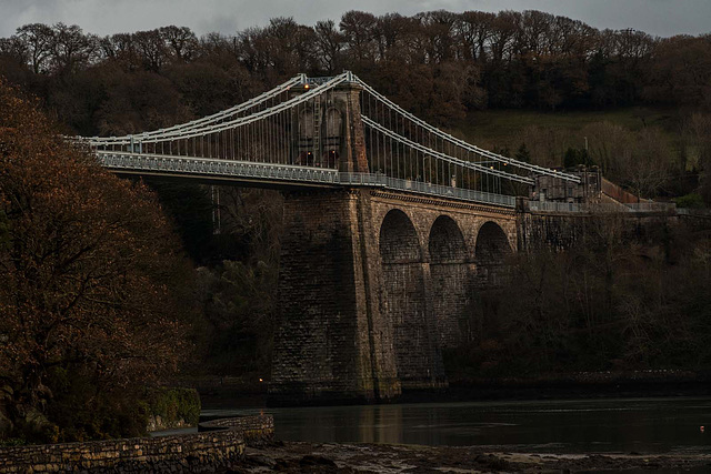 Menai Bridge in the evening