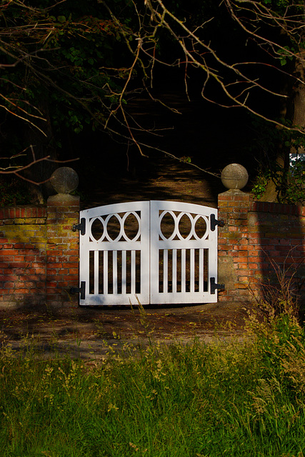 Bright fence, dark entrance - HFF !